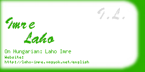 imre laho business card